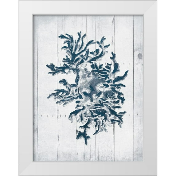 Grey, Jace 19x24 White Modern Wood Framed Museum Art Print Titled - Coral White Wood Third