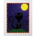 thumbnail image 1 of Grey, Jace 19x24 White Modern Wood Framed Museum Art Print Titled - Halloween Cat, 1 of 4