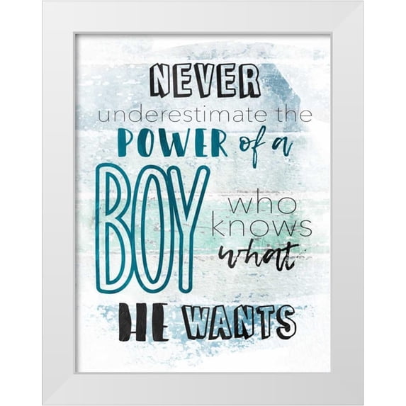 Grey, Jace 19x24 White Modern Wood Framed Museum Art Print Titled - He Wants