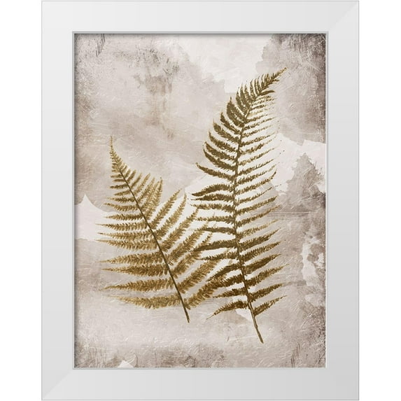 Grey, Jace 19x24 White Modern Wood Framed Museum Art Print Titled - Mute Ferns
