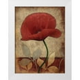 thumbnail image 1 of Grey, Jace 19x24 White Modern Wood Framed Museum Art Print Titled - Poppies Vert, 1 of 4