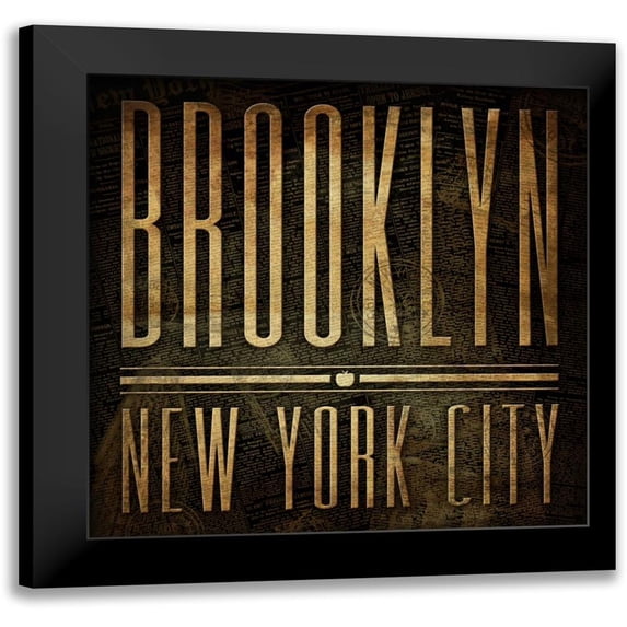 Grey, Jace 20x20 Black Modern Framed Museum Art Print Titled - Brooklyn Print