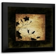 thumbnail image 1 of Grey, Jace 20x20 Black Modern Framed Museum Art Print Titled - Floral Silo Bordered Mate, 1 of 5