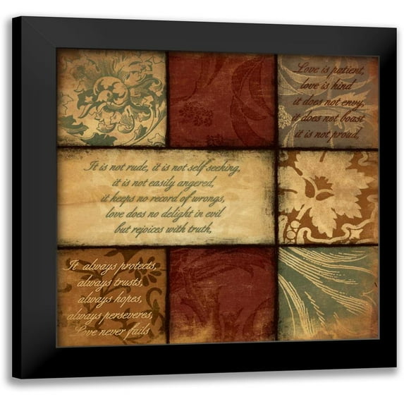 Grey, Jace 20x20 Black Modern Framed Museum Art Print Titled - Patchwork Inspirational