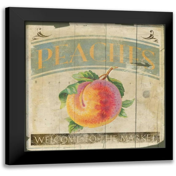 Grey, Jace 20x20 Black Modern Framed Museum Art Print Titled - Peaches