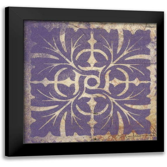 Grey, Jace 20x20 Black Modern Framed Museum Art Print Titled - Purple Pattern 6