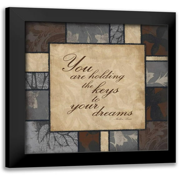 Grey, Jace 20x20 Black Modern Framed Museum Art Print Titled - keys to your dreams