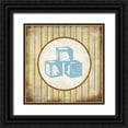 thumbnail image 1 of Grey, Jace 20x20 Black Ornate Wood Framed with Double Matting Museum Art Print Titled - Blocks, 1 of 4