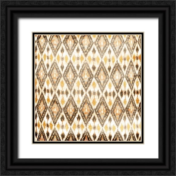 Grey, Jace 20x20 Black Ornate Wood Framed with Double Matting Museum Art Print Titled - Cream Diamonds