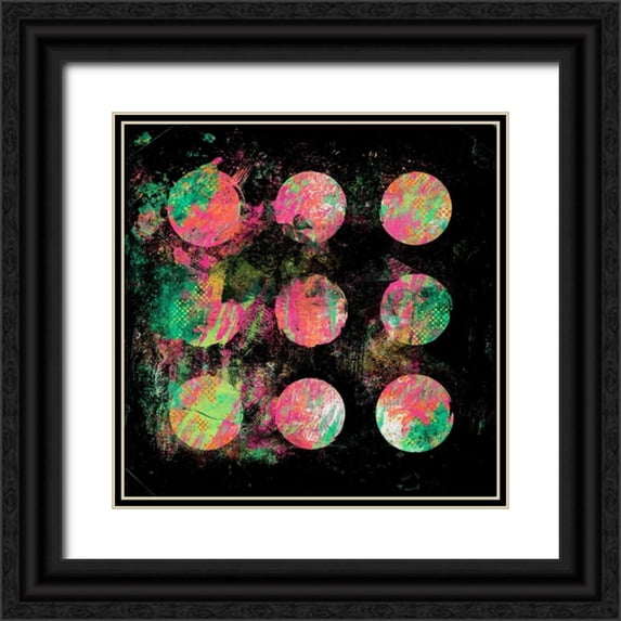 Grey, Jace 20x20 Black Ornate Wood Framed with Double Matting Museum Art Print Titled - Glow Abstract Mate J2