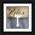 thumbnail image 1 of Grey, Jace 20x20 Black Ornate Wood Framed with Double Matting Museum Art Print Titled - Grey Slate Relax, 1 of 4