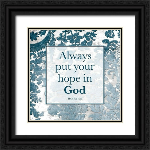 Grey, Jace 20x20 Black Ornate Wood Framed with Double Matting Museum Art Print Titled - Hope In God