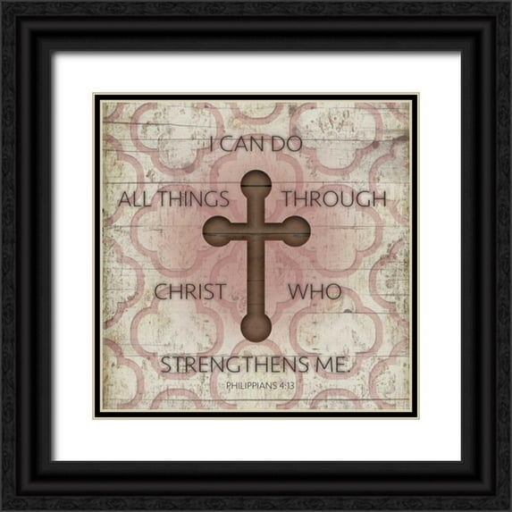 Grey, Jace 20x20 Black Ornate Wood Framed with Double Matting Museum Art Print Titled - I Can Do