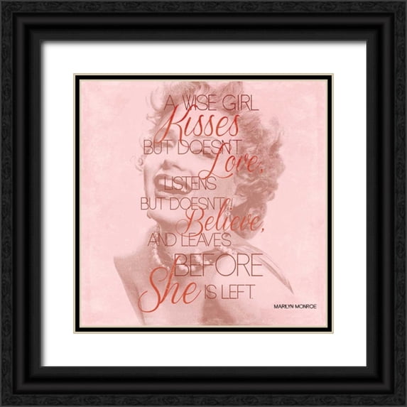 Grey, Jace 20x20 Black Ornate Wood Framed with Double Matting Museum Art Print Titled - Marilyn