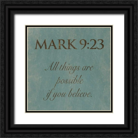 Grey, Jace 20x20 Black Ornate Wood Framed with Double Matting Museum Art Print Titled - Mark 923