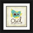 thumbnail image 1 of Grey, Jace 20x20 Black Ornate Wood Framed with Double Matting Museum Art Print Titled - Owl See 2, 1 of 4