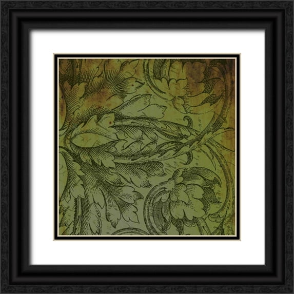 Grey, Jace 20x20 Black Ornate Wood Framed with Double Matting Museum Art Print Titled - Patterns