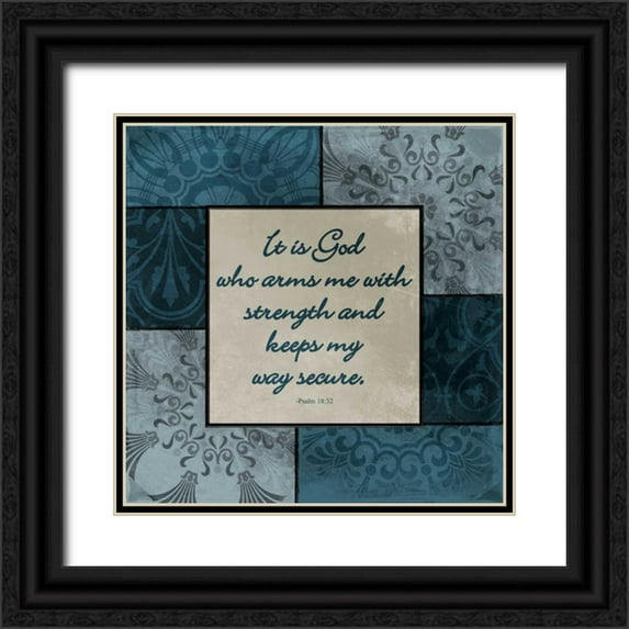 Grey, Jace 20x20 Black Ornate Wood Framed with Double Matting Museum Art Print Titled - Strength