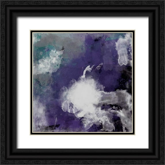 Grey, Jace 20x20 Black Ornate Wood Framed with Double Matting Museum Art Print Titled - Watercolor 2 plum