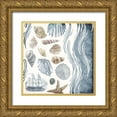 thumbnail image 1 of Grey, Jace 20x20 Gold Ornate Wood Framed with Double Matting Museum Art Print Titled - Coastal Waves Mate, 1 of 4