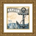 thumbnail image 1 of Grey, Jace 20x20 Gold Ornate Wood Framed with Double Matting Museum Art Print Titled - Refuse To Sink, 1 of 4