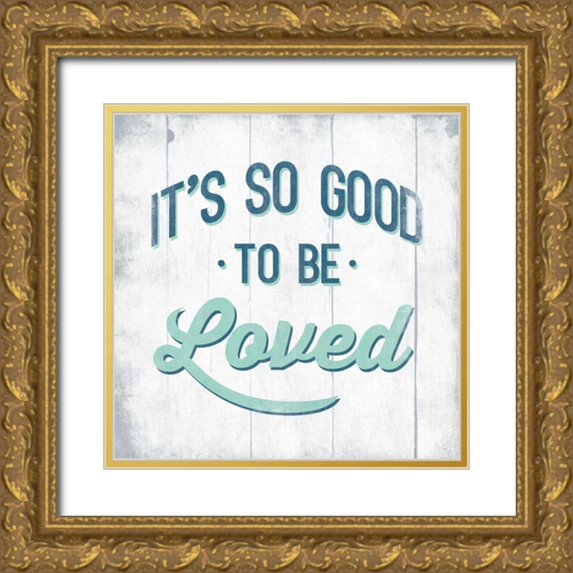 Grey, Jace 20x20 Gold Ornate Wood Framed with Double Matting Museum Art Print Titled - To Be Loved