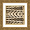 thumbnail image 1 of Grey, Jace 20x20 Gold Ornate Wood Framed with Double Matting Museum Art Print Titled - Triangle Pattern, 1 of 4