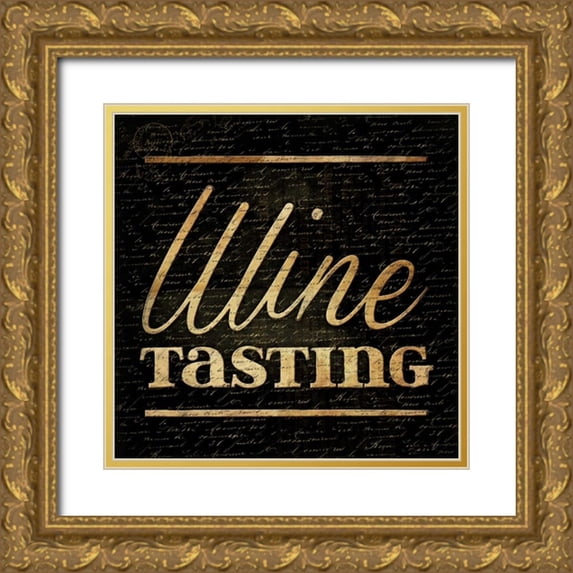 Grey, Jace 20x20 Gold Ornate Wood Framed with Double Matting Museum Art Print Titled - Wine Tasting C