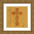 thumbnail image 1 of Grey, Jace 20x20 Gold Ornate Wood Framed with Double Matting Museum Art Print Titled - Wood Cross 1, 1 of 4