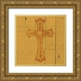 thumbnail image 1 of Grey, Jace 20x20 Gold Ornate Wood Framed with Double Matting Museum Art Print Titled - Wood Cross 2, 1 of 4