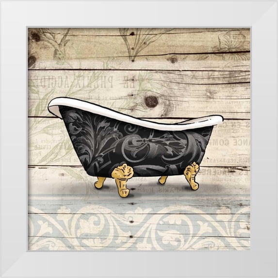 Grey, Jace 20x20 White Modern Wood Framed Museum Art Print Titled - Bath