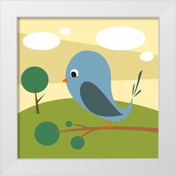 Grey, Jace 20x20 White Modern Wood Framed Museum Art Print Titled - Bird