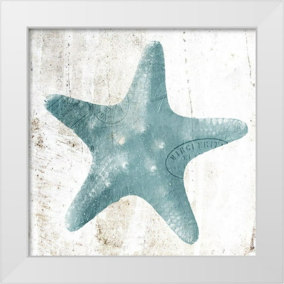 Grey, Jace 20x20 White Modern Wood Framed Museum Art Print Titled - Blue Star