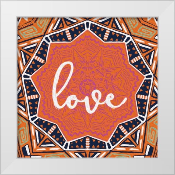 Grey, Jace 20x20 White Modern Wood Framed Museum Art Print Titled - Bohemian Love