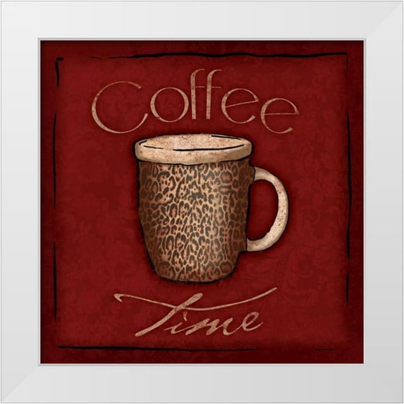 Grey, Jace 20x20 White Modern Wood Framed Museum Art Print Titled - Coffee time