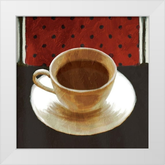 Grey, Jace 20x20 White Modern Wood Framed Museum Art Print Titled - Cup Of Coffee