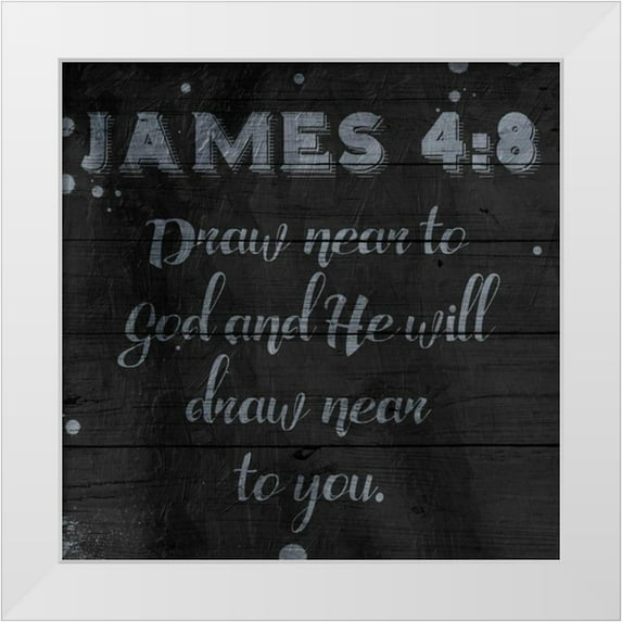 Grey, Jace 20x20 White Modern Wood Framed Museum Art Print Titled - Draw Near