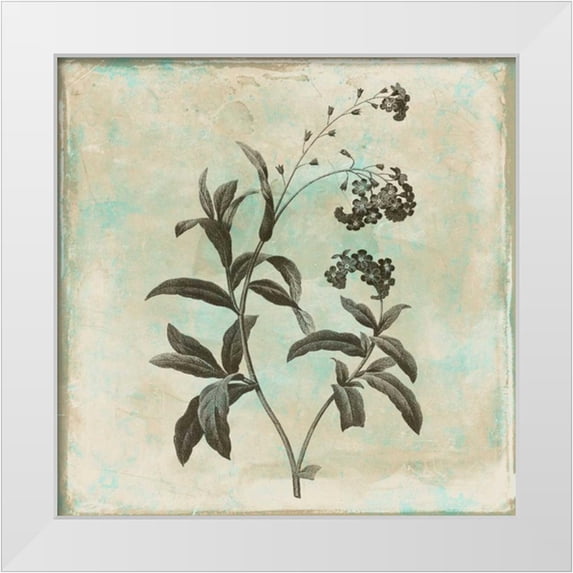 Grey, Jace 20x20 White Modern Wood Framed Museum Art Print Titled - Earthy floral 2