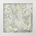 thumbnail image 1 of Grey, Jace 20x20 White Modern Wood Framed Museum Art Print Titled - Grey Flower Pattern, 1 of 4