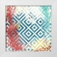 thumbnail image 1 of Grey, Jace 20x20 White Modern Wood Framed Museum Art Print Titled - Happy Cosmic pattern mate, 1 of 4