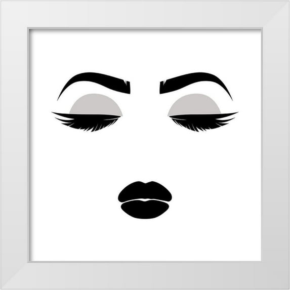 Grey, Jace 20x20 White Modern Wood Framed Museum Art Print Titled - Her Face