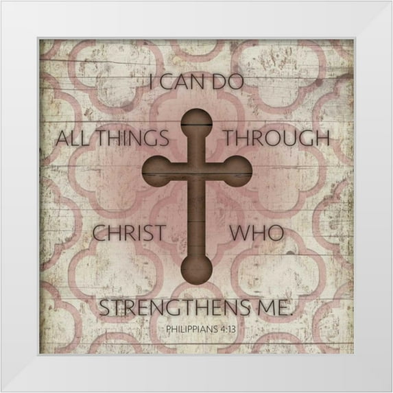 Grey, Jace 20x20 White Modern Wood Framed Museum Art Print Titled - I Can Do