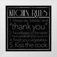 thumbnail image 1 of Grey, Jace 20x20 White Modern Wood Framed Museum Art Print Titled - Kitchen Rules, 1 of 4
