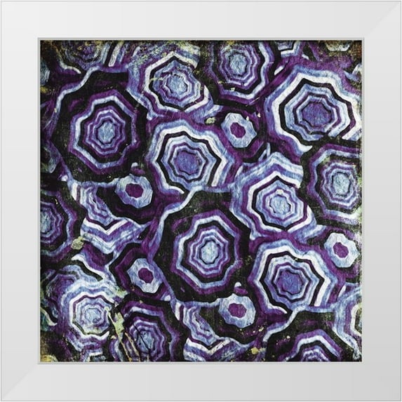 Grey, Jace 20x20 White Modern Wood Framed Museum Art Print Titled - Mix Of Purple Chips