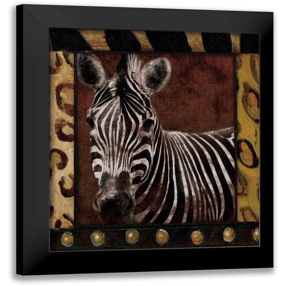 Grey, Jace 20x22 Black Modern Framed Museum Art Print Titled - Zebra Dordered