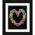 thumbnail image 1 of Grey, Jace 20x24 Black Ornate Wood Framed with Double Matting Museum Art Print Titled - Floral Heart 2, 1 of 4