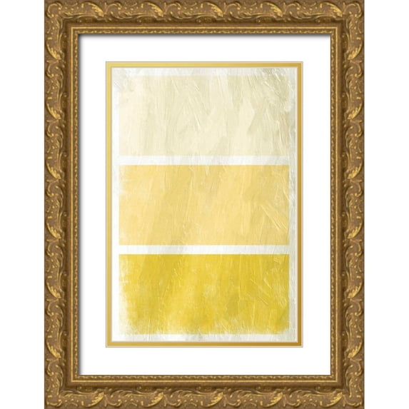 Grey, Jace 23x32 Gold Ornate Wood Framed with Double Matting Museum Art Print Titled - Pattern1 Stage Vertical