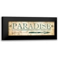 thumbnail image 1 of Grey, Jace 24x11 Black Modern Framed Museum Art Print Titled - Paradise Sign, 1 of 5