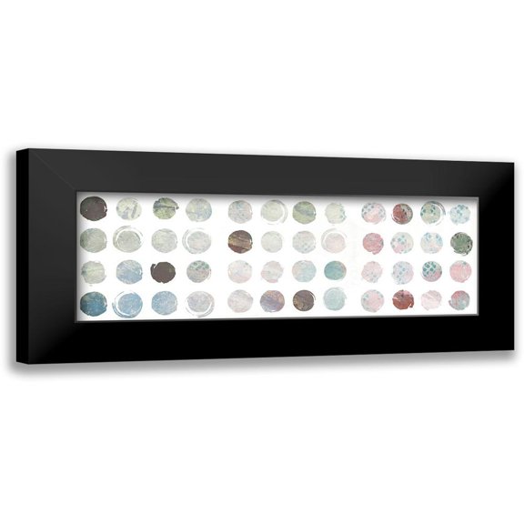 Grey, Jace 24x11 Black Modern Framed Museum Art Print Titled - Soft Dots