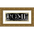 thumbnail image 1 of Grey, Jace 24x11 Gold Ornate Wood Framed with Double Matting Museum Art Print Titled - ROME BLACK, 1 of 4
